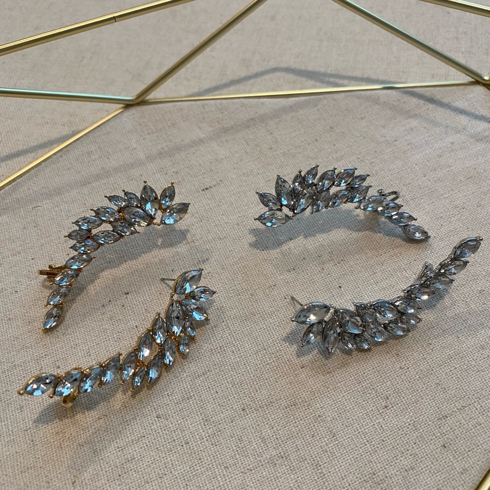 Statement Rhinestone Earring Crawler - image 5